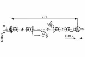 Шланг гальмівний передній лівий TOYOTA PRIUS 08-