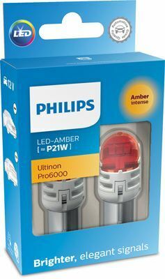 11498AU60X2 (PHILIPS) P21W LED amber Ultinon Pro6000