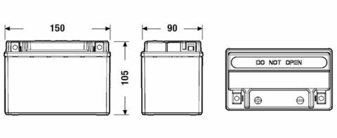 Аккумуляторная батарея 9Ah/120A (150x90x105/+L) (Start-Stop/вспомогательная)