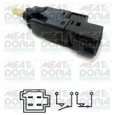 DB Переключатель стоп-сигнала 4конт W168/W169/W163W245/Sprinter/Vito 2,2CDI