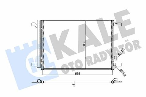 KALE VW Радиатор кондиционера Audi A3,Golf VII,Passat,Touran,Skoda Octavia IV,SuperB III