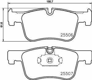 Тормозные колодки пер. f20/f21/f30/f34/f31/f36 12-