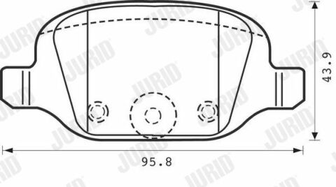 JURID FIAT Колодки гальмові задні Punto 99-