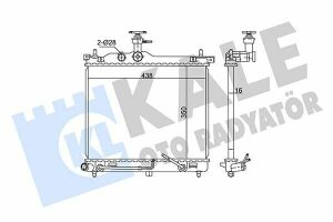KALE HYUNDAI Радиатор охлаждения с АКПП i10 1.1 08-