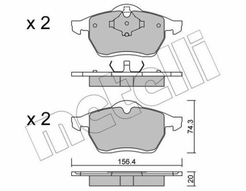 Колодки гальмівні (передні) Ford Galaxy 95-15/Seat Alhambra 96-10/VW Sharan 95-10 Колодки гальмівні (передні) Ford Galaxy 95-15/Seat Alhambra 96-10/VW Sharan 95-10