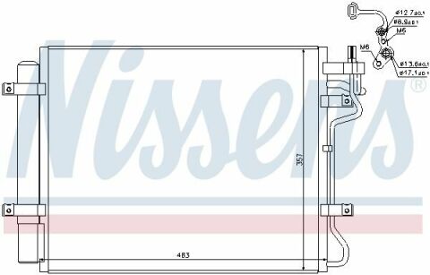 Радіатор кондиціонера (конденсатор) із осушувачем CERATO I 1.6 CRDi 05- KIA