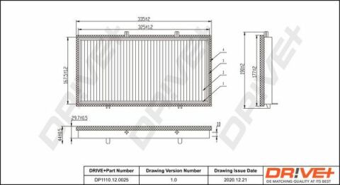 DP1110.12.0025 Drive+ Фільтр салону