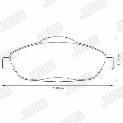 JURID PEUGEOT Гальмівні колодки передн.308,3008 07-