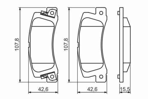 BOSCH Гальмівні колодки задн. TOYOTA Avensis -03