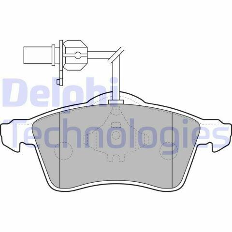 Колодки гальмівні (передні) VW T4 90-03 (з датчиком) (Continental)