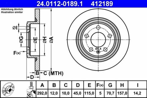 Диск тормозной (задний) Chevrolet Cruze/Opel Astra J 09- (292x12)