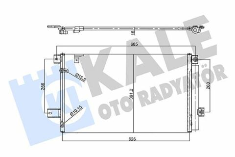 KALE TOYOTA Радиатор кондиционера с осушителем COROLLA Verso  2.2 D-4D 05-