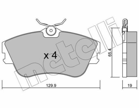 Колодки гальмівні (передні) VW T4 90-03 R15