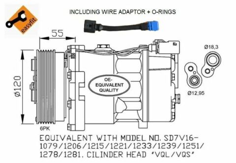 Компресор кондиціонера VW Caddy II 93-15