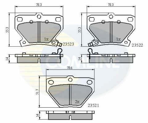 CBP3841 Comline - Тормозные колодки для дисков