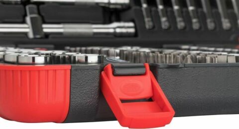 Нaбіp інcтpумeнтів кoмбінoвaний 1/2", 1/4", 3/8" (головки, головки зі вставкою, біти) 172 од. (хромовані)
