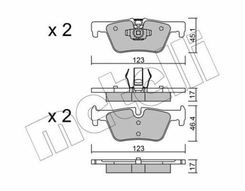 Колодки тормозные (задние) BMW 1 (F20-21)/2 (F22-23/F27/F45)/3 (F30-31/F34/F80)/4 (F32-33/F36) 11-