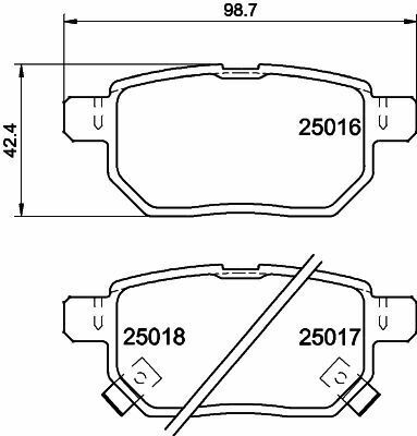 Тормозные колодки зад. Toyota Corolla/Yaris 05-