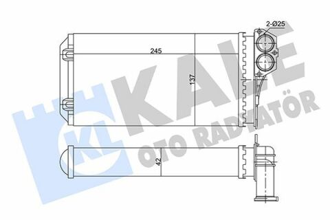 KALE PEUGEOT Радиатор отопления 206/307,Citroen C3 I,Xsara Picasso