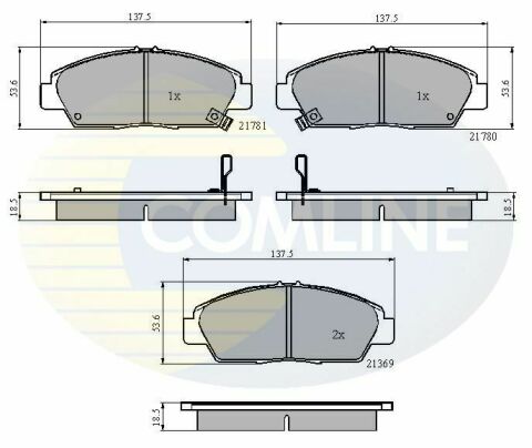 CBP3446 Comline - Тормозные колодки для дисков