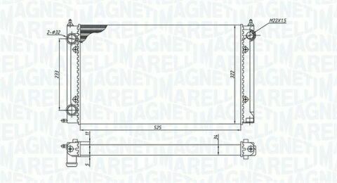 Радиатор двигателя seat toledo i (1l) 1,6 vw caddy i (14) 1,5 1,6 1,8 golf i* (17) 1,6 1,8 1,6d golf ii* (19e/1g