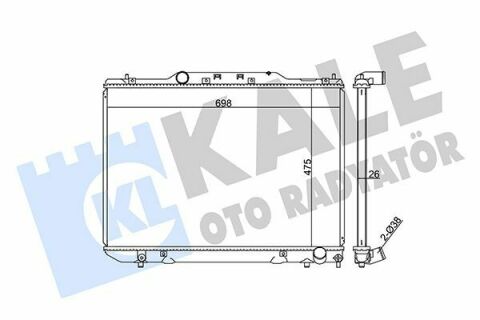 KALE TOYOTA Радіатор охолодження Picnic 2.2D 97-