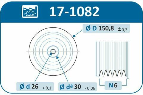 Шків колінвалу Renault Megane/Kangoo/Clio 1.5 dCi 08-/05- (6PK)