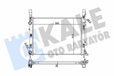 KALE RENAULT Радіатор охолодження Kangoo 1.2/1.5dCi/1.6 08-,DB Citan 12-