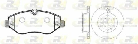 Гальмівний  комплект  (Диски  RH  61034.10  +  Колодки  RH  21245.00)