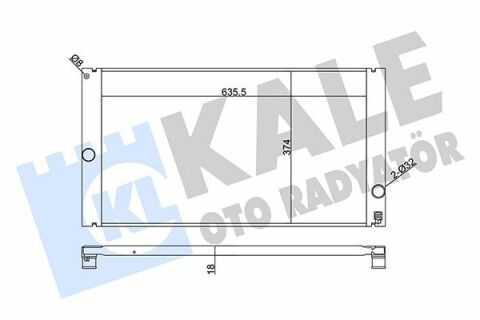 KALE VOLVO Радіатор охолодження C30/70 II,S40 II,V50 2.0/2.5 04-