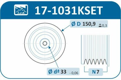 Шкив коленвала + шкив генератора Renault Megane/Scenic 1.9dCi 01- (7PK) (в комплекте с болтом)