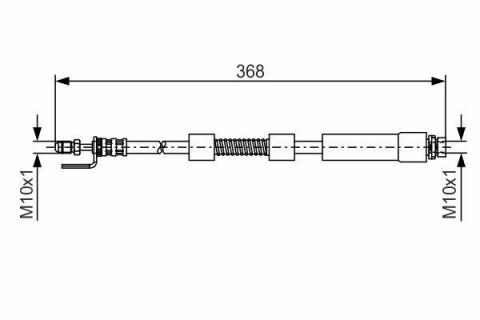 Шланг тормозной (передний) Ford Tourneo Connect/Transit Connect 02-13 (L=357mm) M10x1/M10x1