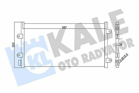 KALE FIAT Радиатор кондиционера Punto 1.2 01-