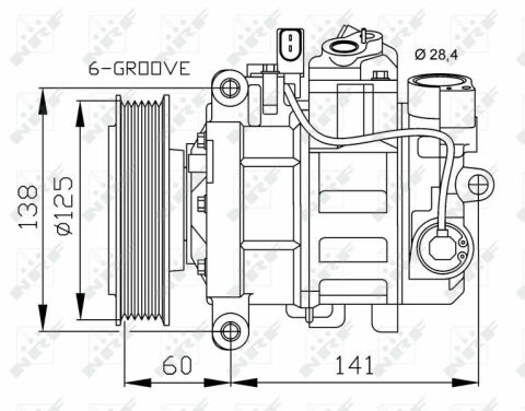 Компресор кондиціонера Audi A4/A5/A6/Q5 2.4-3.2 04-17