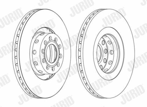 JURID Диск тормозной передний(вент.)(323*30) AUDI A8  2.8 3.0 3.7 4.2 / 3.0TDI 2.5TDI1997-
