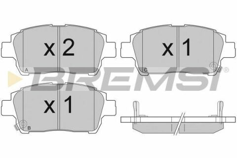 Гальмівні колодки перед. Toyota Yaris/Prius 99-05 (akebono)