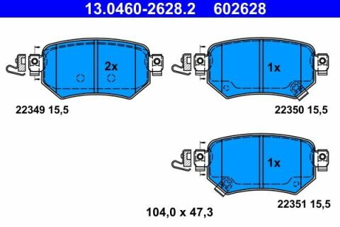 Колодки гальмівні (задні) Mazda 6 2.0/2.5 12-