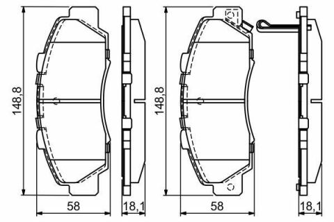 Колодки гальмівні (передні) Honda Accord V/VI 93-03/Civic 97-01