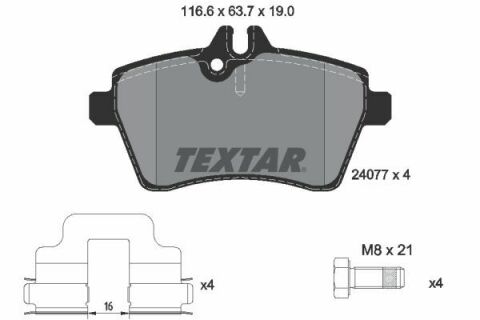 Колодки тормозные (передние) MB A-class (W169) 04-12 (Lucas) Q+