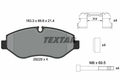 Колодки тормозные (передние) Iveco Daily IV/V 06- (Brembo) Q+