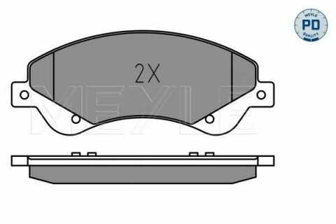 Колодки тормозные (передние) Ford Transit V347 06- (FWD) (Bosch) Q+ (с датчиком)