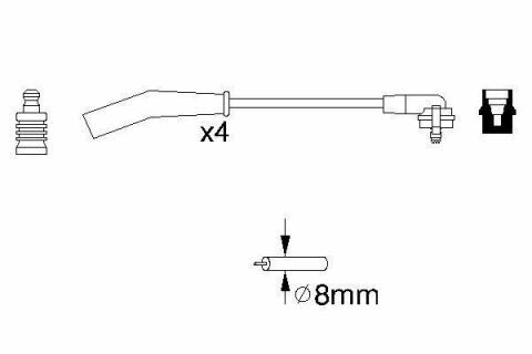 Проволоки высокого напряжения FORD Sierra 1.6-93 B829