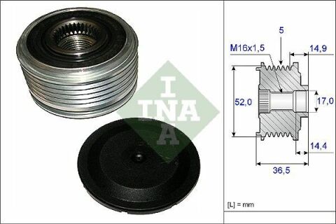 Шкив генератора MB A-class (W169) 04-12 5PK