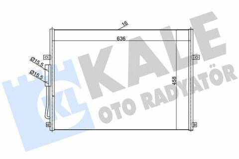 KALE JEEP Радиатор кондиционера Grand Cherokee II 2.7CRD/4.7 99-03