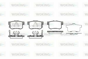 Тормозные колодки зад. Civic 98-/Accord 90-03 (Akebono) (47,8x88,9x14,5)