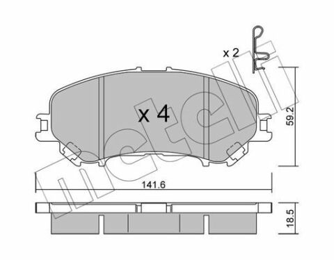 Колодки тормозные (передние) Nissan Qashqai II 13-/X-Trail 19-/Renault Kadjar 15-