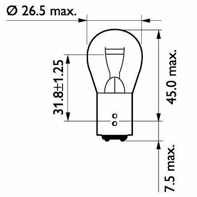 Лампочка P21/5W 24V 21/5W BAY15d