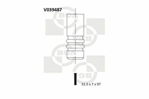 Клапан випуск. Caddy 1.9 TDI 96-