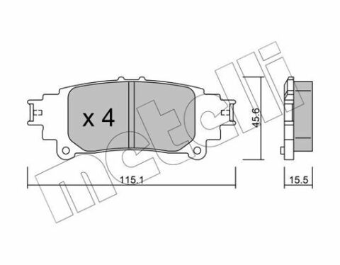 Колодки гальмівні (задні) Lexus GS 11-/IS 13-/Toyota Prius Plus 08-