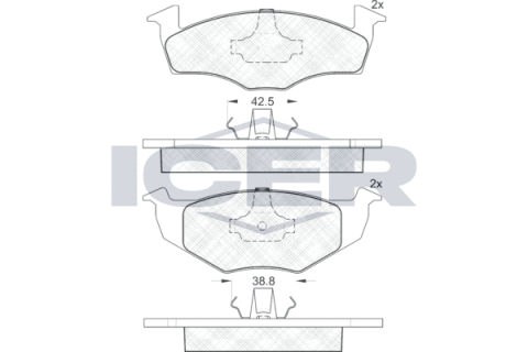 Колодки гальмівні (передні) Seat Cordoba/Ibiza/Toledo 93-02/VW Golf III/Polo 91-02